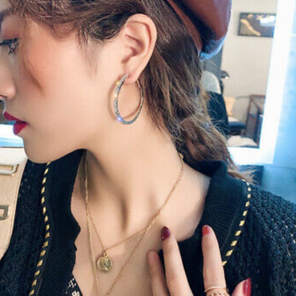 NEW Sterling Silver Beautiful Hoop Earrings - Picture 9 of 14